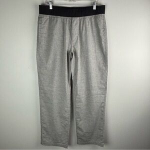 Prana Vaha Pants Men's Large L 32" Ins Straight Leg Gray Hemp Blend Stretch EUC